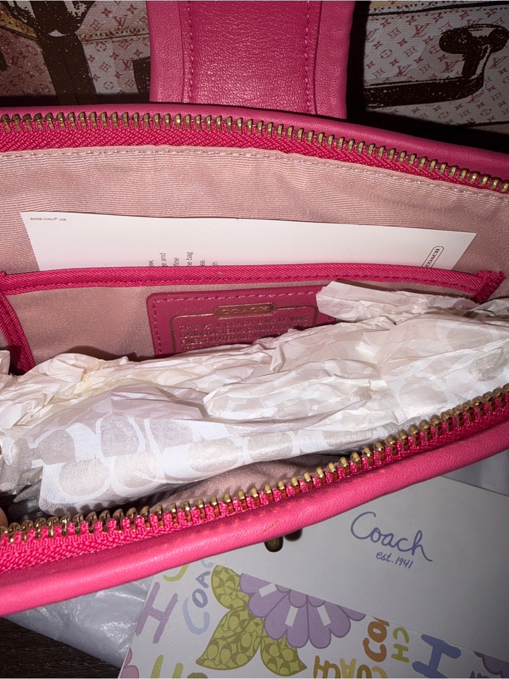 Coach NWT Parker Straw Legacy Collection Clutch & Wristlet - Picture 3 of 3